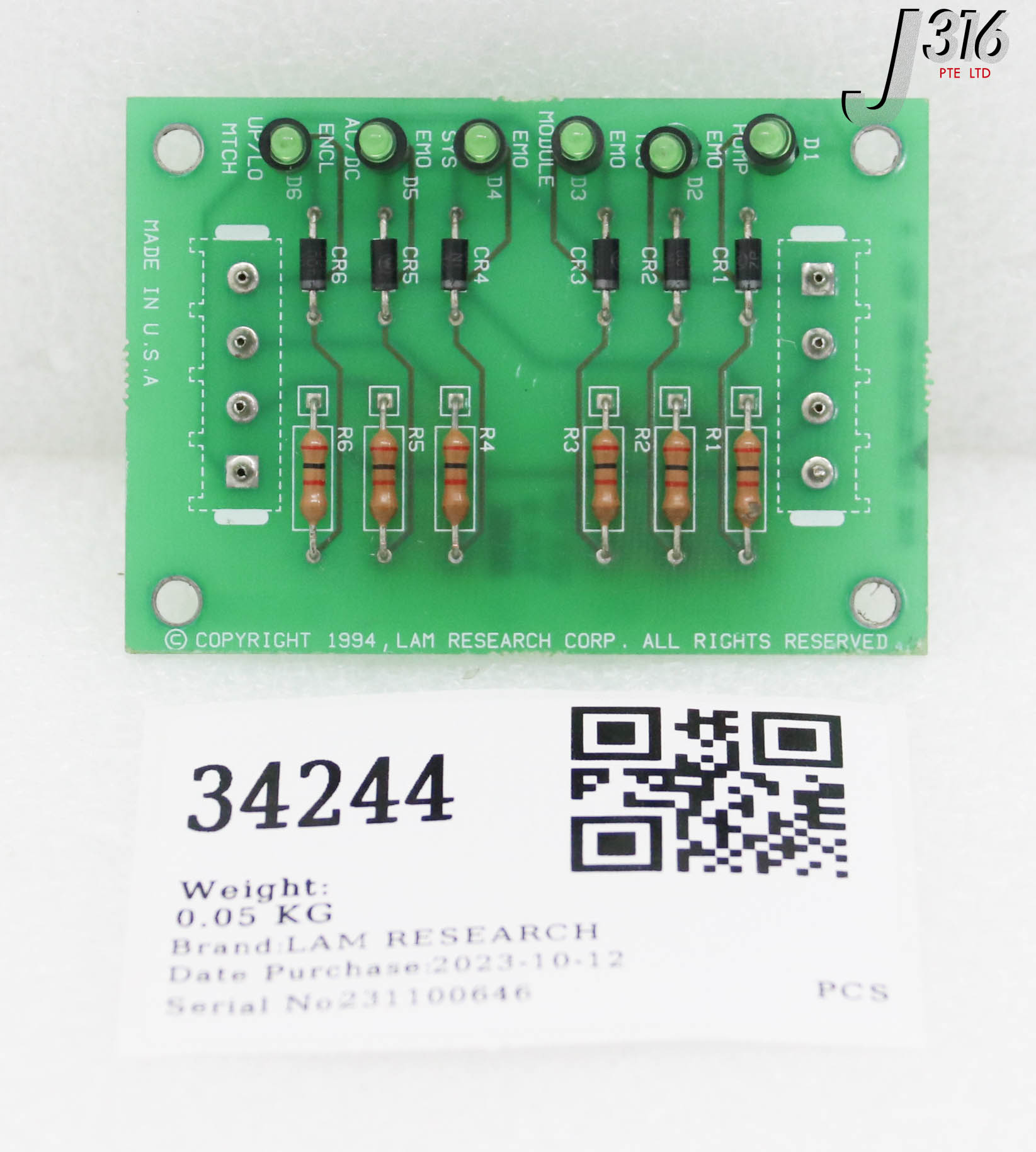 専用③ 34244 LAM RESEARCH PCB ASSY 810-034818-001 | eBay